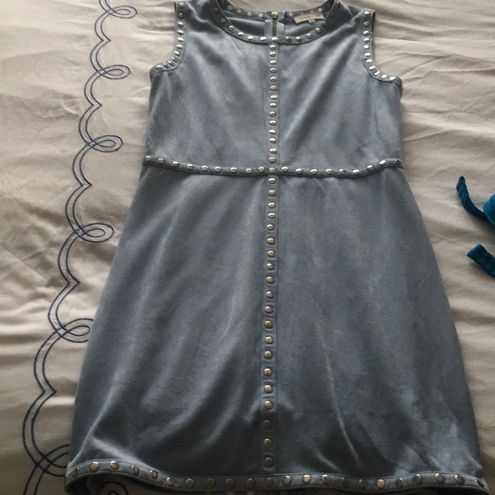 Light Blue suede ( studded )dress